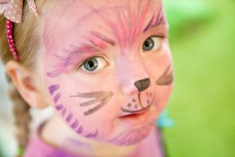 Cartoon cat face paint