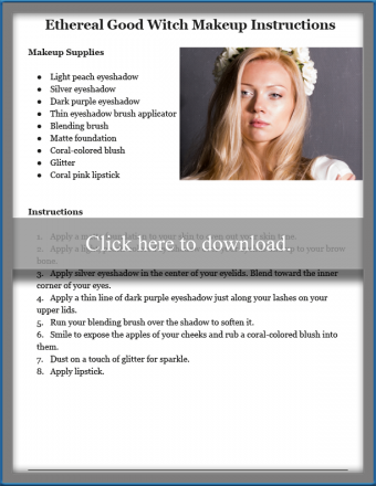 Ethereal Good Witch Makeup Instructions
