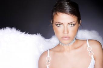 Angel makeup and wings