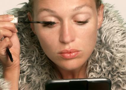 applying mascara