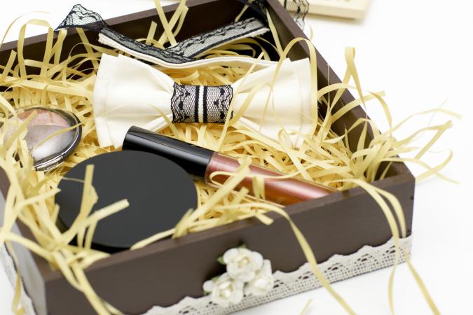 Cosmetics set in the box