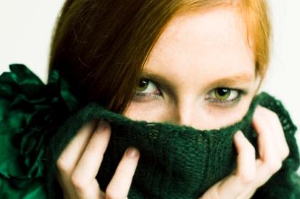 hiding face