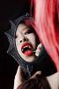 Vampire putting on her makeup