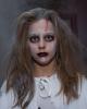 Girl wearing ghost makeup