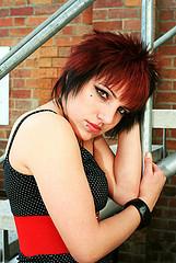 Girl wearing punk eyeliner