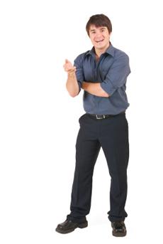 man wearing shirt and pants