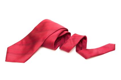 a red necktie
