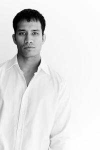 Metrosexual man in a white, button down shirt