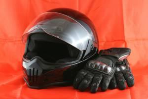 helmet and gloves