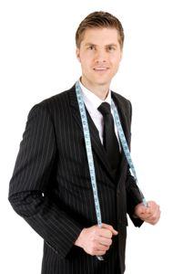 young tailor with tape measure
