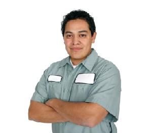 Man in work shirt