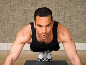 man doing push ups