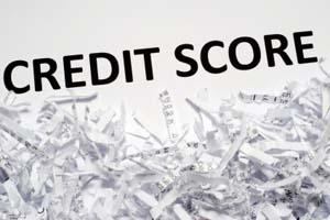 Credit score and shredded documents