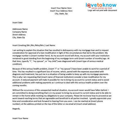 Sample Hardship Letter for a Loan Modification | LoveToKnow