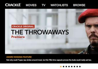 Screenshot of Crackle.com