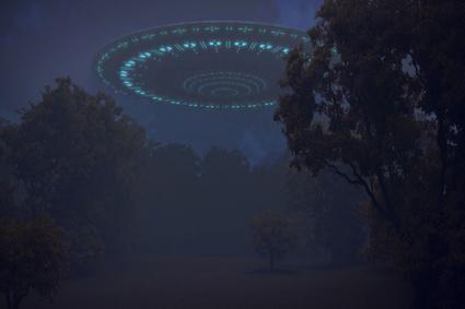 Ufo over trees