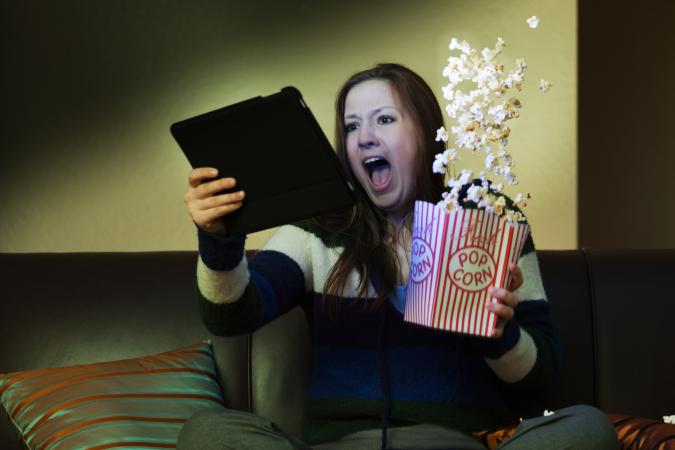 Watching Movie on Tablet