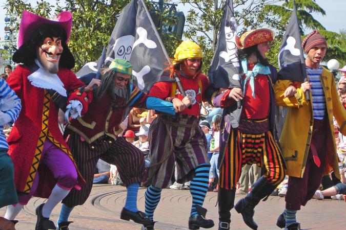 Disney characters in parade