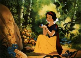 Snow White in the forest