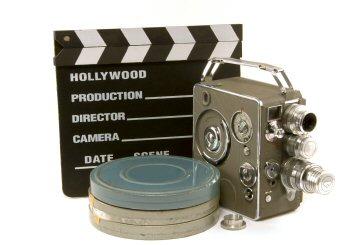 Action sign, camera and film