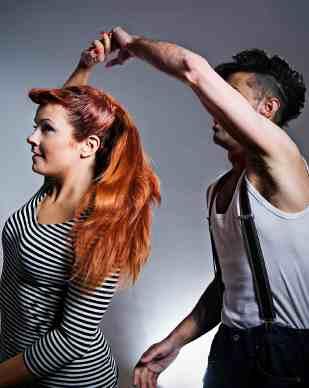 couple swing dancing
