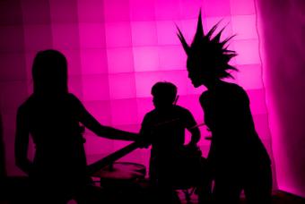 punk rock band silhouette