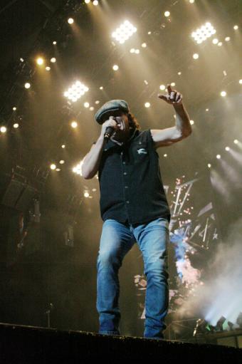 Angus Young with AC/DC