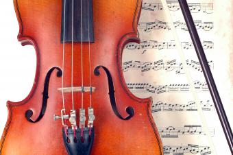Violin and Music Sheet
