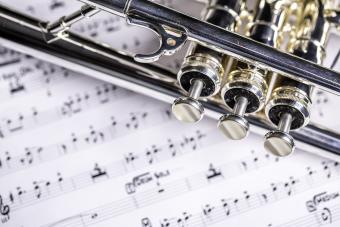 Trumpet and sheet music