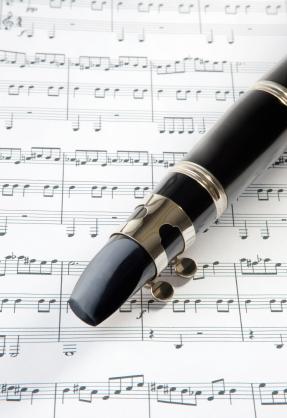 Clarinet on sheet music