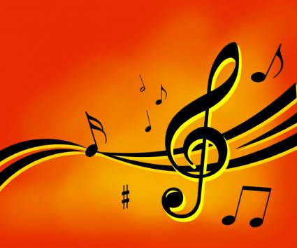 Treble clef and notes