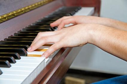 Playing the piano