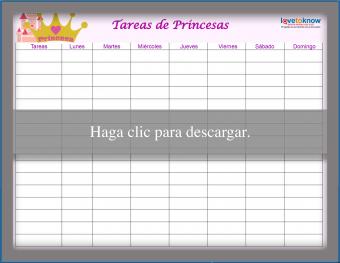 Tabla de princesa