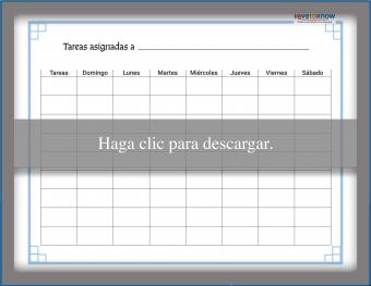 Tabla de tareas en blanco