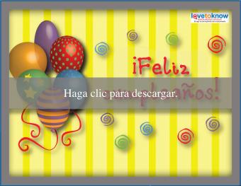 Tarjeta globos felices