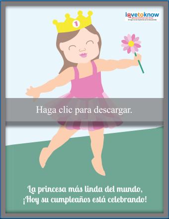 Tarjeta tema de princesa de las hadas