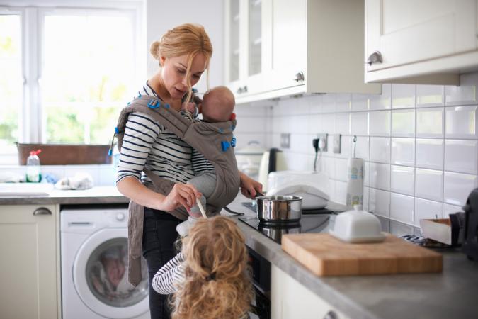 madre soltera con hijos