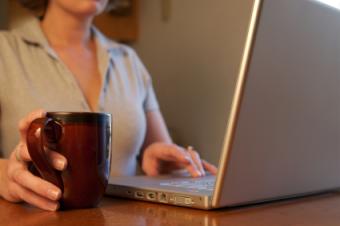 woman at a computer