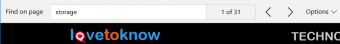 Find panel in Microsoft Edge