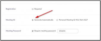 Generating a random meeting number in Zoom