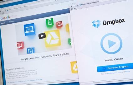 Cloud storage with Dropbox and Google Drive