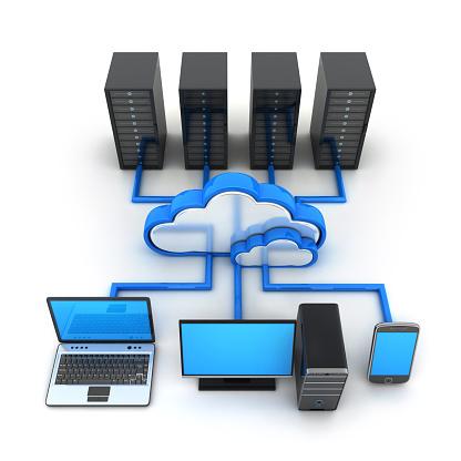 Internet cloud concept