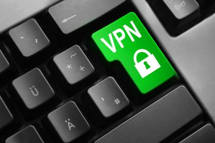 Keyboard green vpn lock symbol button