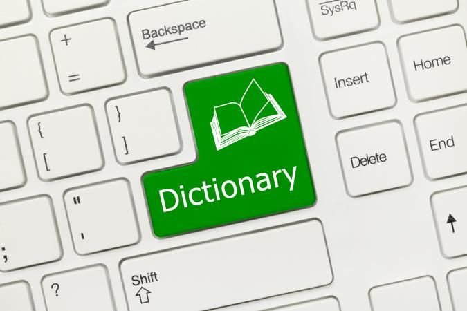 Dictionary key on keyboard