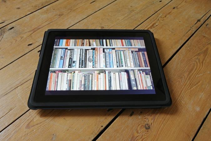 Digital book in a bin