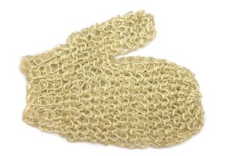 Hemp scrubbing glove