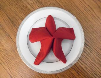 How to Fold a Napkin into a Five Pointed Star