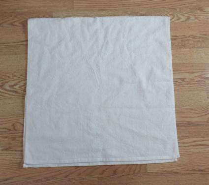 towel origami basket step 1
