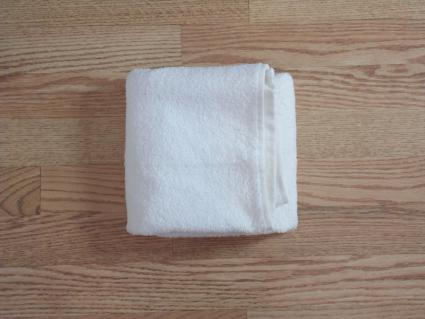 towel origami basket step 3