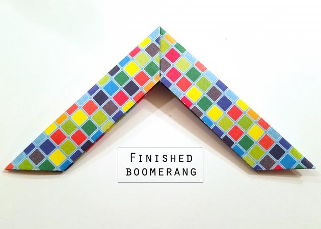 finished boomerang